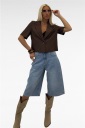 giacchina crop con manica corta sand